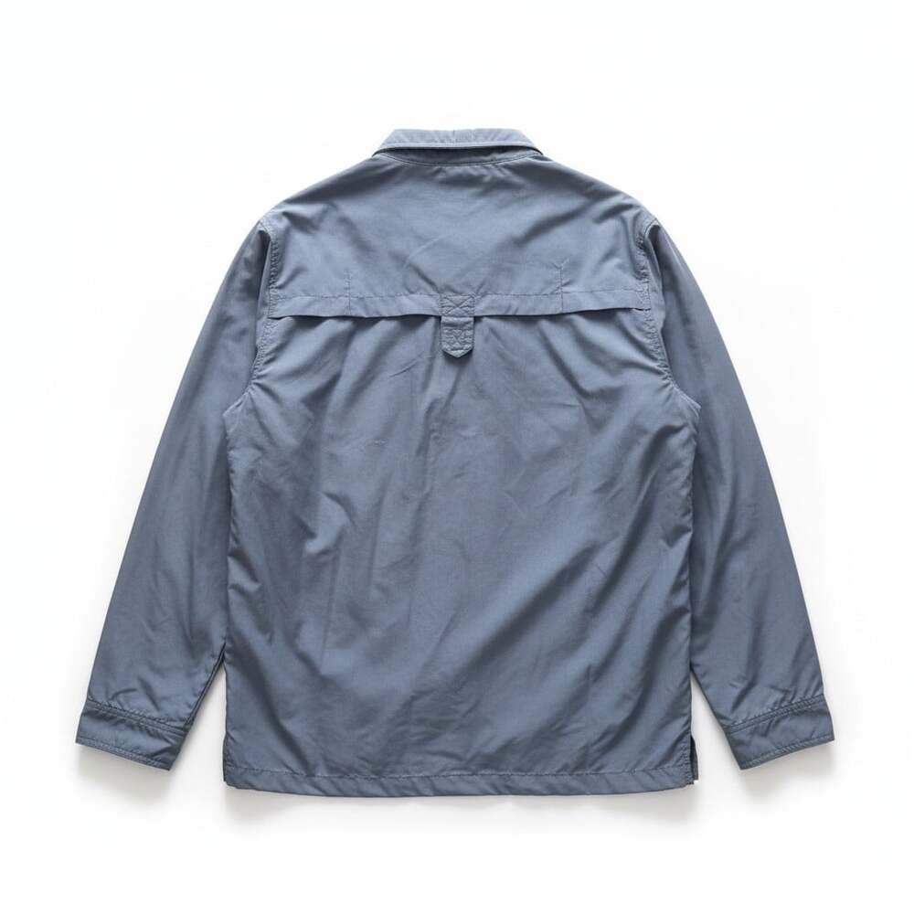 ExOfficio Men's L Slate Blue Long Sleeve Travel Fishing Shirt Vented Back Nylon - Picture 8 of 14